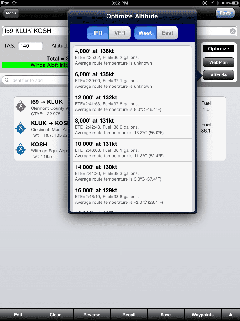 Navigation app showdown ForeFlight vs. Garmin Pilot vs. WingX iPad