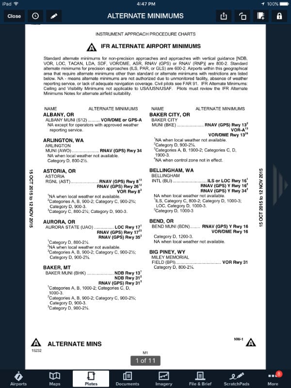 Where are chart supplements and legends in ForeFlight? iPad Pilot News