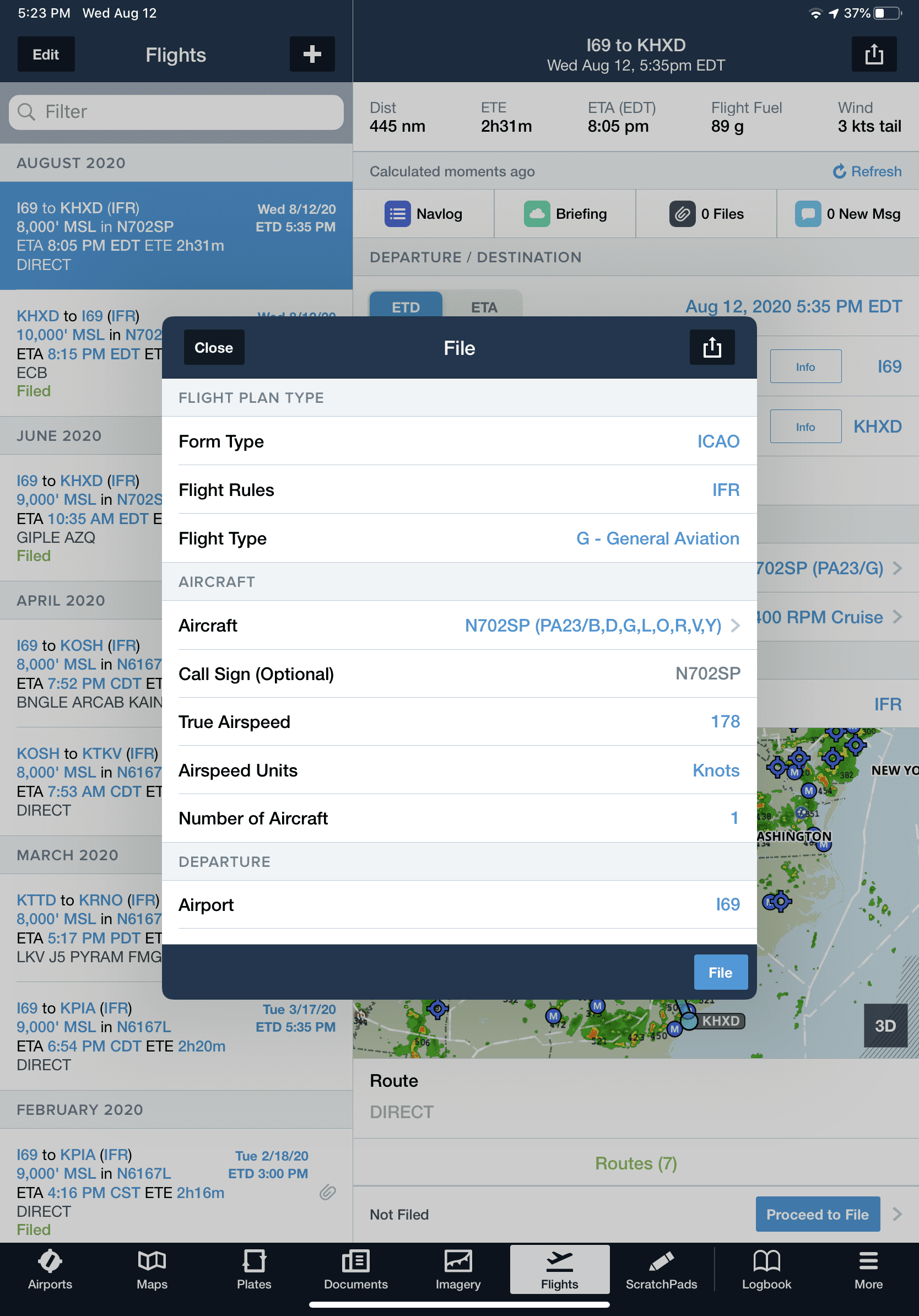 How To Set Up Aircraft Profiles And Equipment Codes To File VFR IFR 