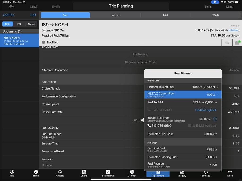 Stepbystep guide to planning a flight in Garmin Pilot iPad Pilot News