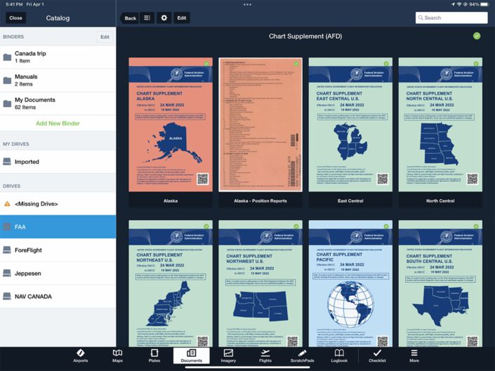 How to find chart supplements and legends in ForeFlight iPad Pilot News
