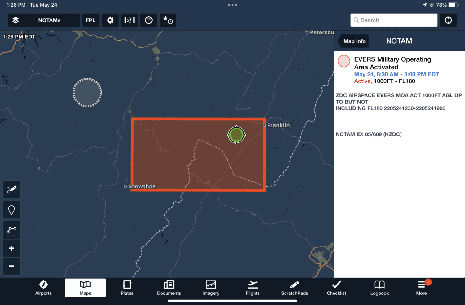 ForeFlight adds graphical en route NOTAMs in latest update - iPad Pilot ...